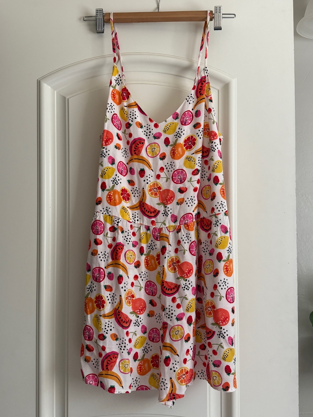 LOFT colorful fruit print flowy romper S